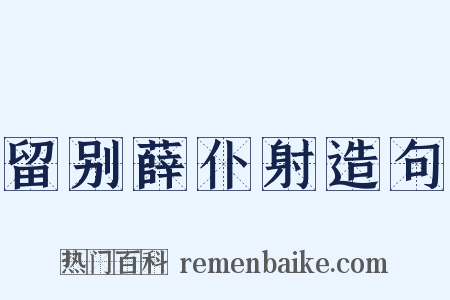 留别薛仆射造句是什么意思的图片